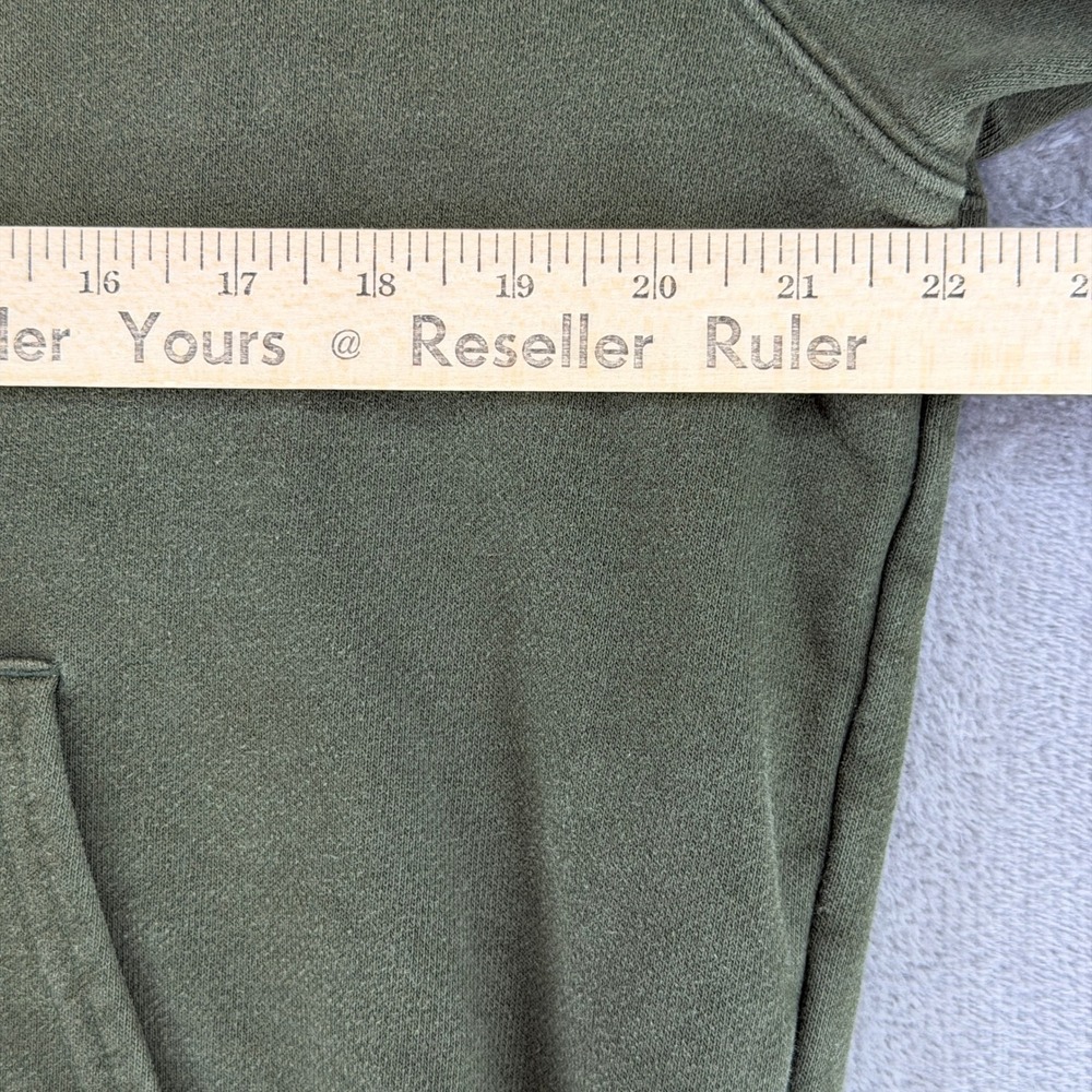 Alo Hoodie Mens L Accolade Olive Green Pullover Fleece Logo EUC - Picture 5 of 9
